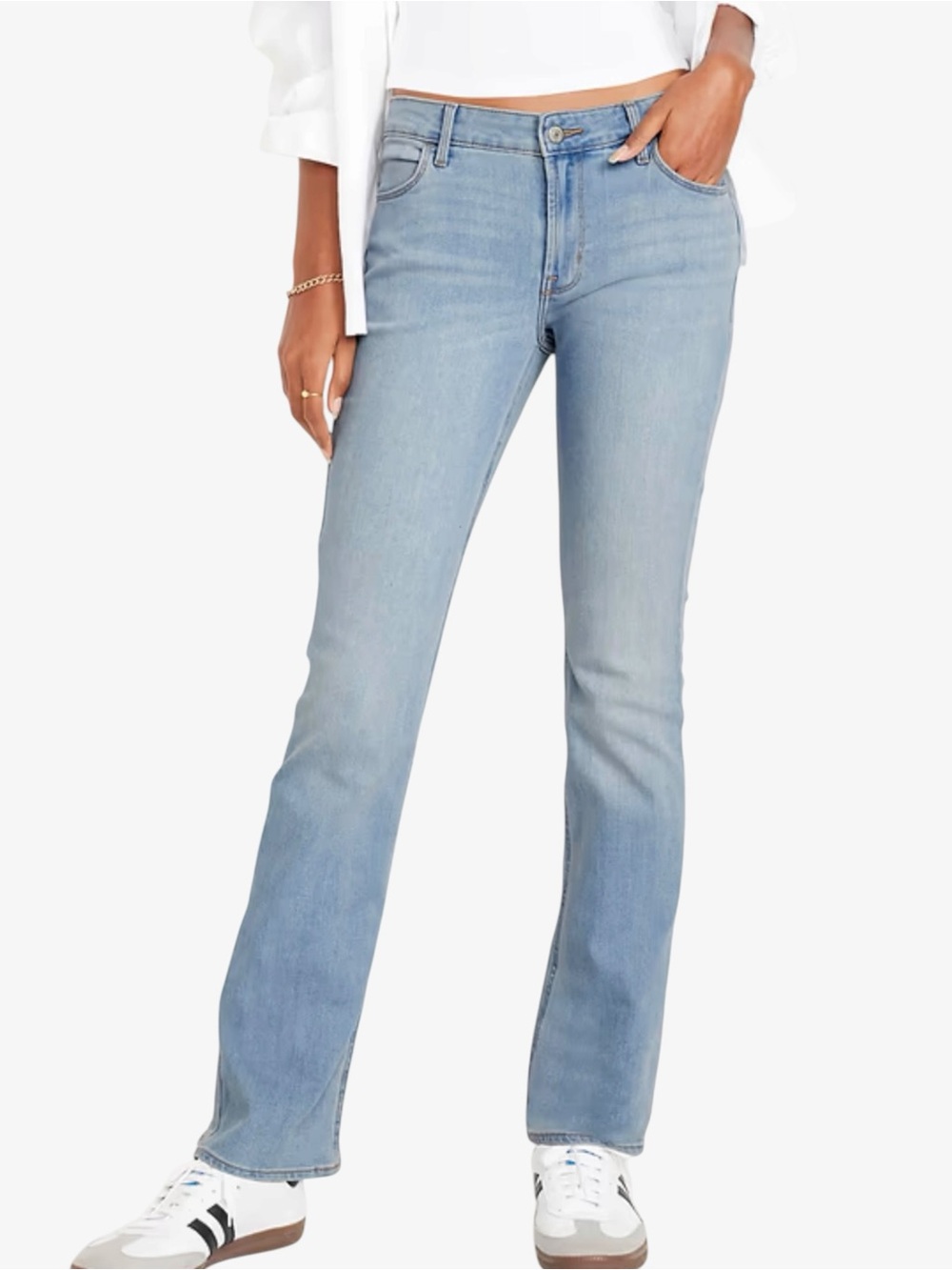 Old Navy WOW Mid-Rise Boot Cut Jeans 18 Light Wash Western Boho Flare Bootcut